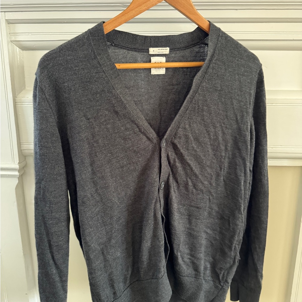 GAP Gray Men's Cardigan Sweater